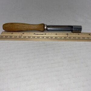 VTG Rare 7 1/4" Apple Corer/Melon Baller From Germany Wood Handle Stainless Stee